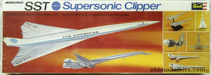 Revell 1/200 Boeing 2707 SST Supersonic Clipper - Pan Am 2 Kits, H263-300 plastic model kit