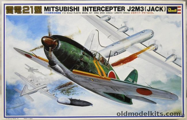 Revell 1/32 Mitsubishi J2M3 Raiden Jack - Japan Issue, H288-1800 plastic model kit