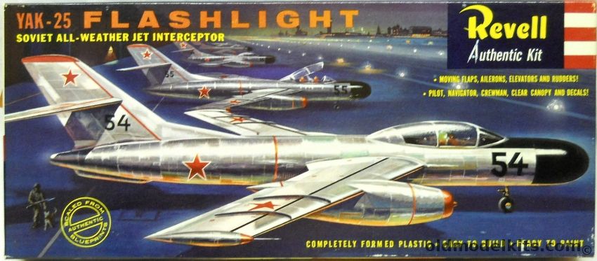 Revell 1/50 Yak-25 Flashlight Soviet All-Weather Interceptor 'S' Issue, H296-98 plastic model kit
