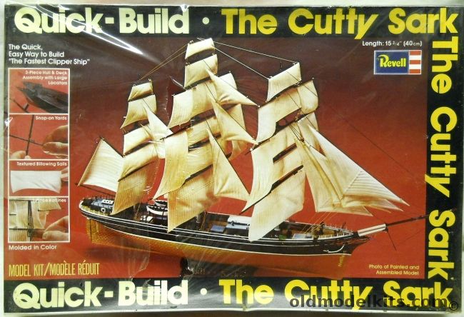 Revell 1/219 Cutty Sark Clipper Ship With Sails, H304 plastic model kit