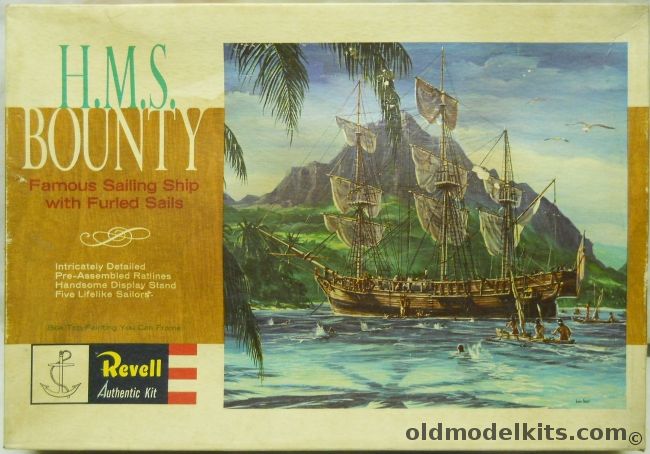 Revell 1/110 HMS Bounty Mutiny On The Bounty - MGM Movie Box with Marlon Brando and Trevor Howard, H326-298 plastic model kit