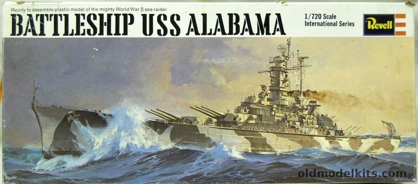 Revell 1/720 USS Alabama BB60 Battleship, H487 plastic model kit