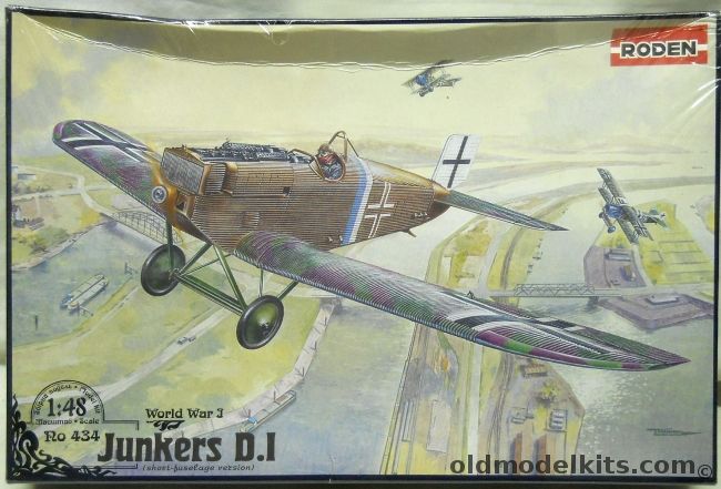 Roden 1/48 Junkers D.I Short Fuselage Version - (D1 / DI), RO434 plastic model kit