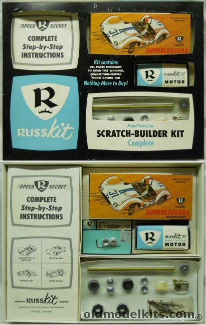 Russkit 1/32 Maserati Tipo 61 Birdcage Slot Car - Scratch Builder Issue, 1500-800 plastic model kit