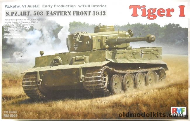 Rye Field Model 1/35 Tiger I - S.Px.Abt.503 Eastern Front 1943 - With Full Interior - (Pz.kpfw. VI Ausf. E Early Production), RM-5003 plastic model kit