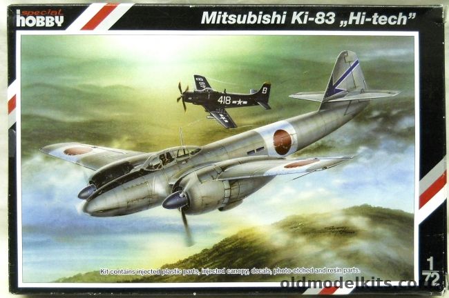 Special Hobby 1/72 Mitsubishi Ki-83 Hi Tech, SH72157 plastic model kit