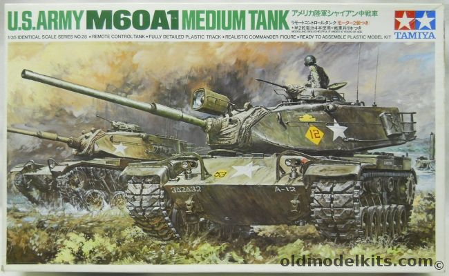 Tamiya 1/35 US Army M60A1 Medium Tank Motorized Remote Control, 4028 plastic model kit