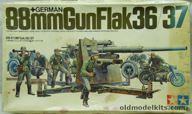 Tamiya 1/35 German 88mm Gun Flak 36/37, MM117-1000 plastic model kit