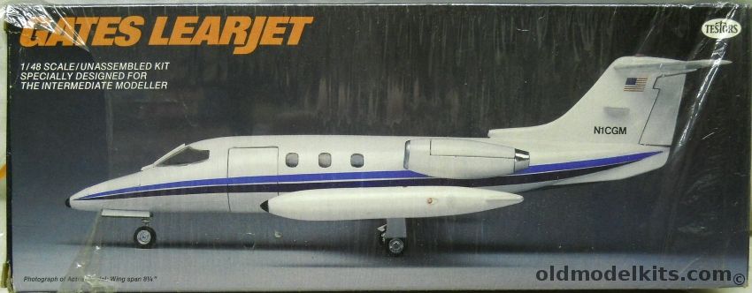 Testors 1/48 Learjet 25 - (Lear Jet), 401 plastic model kit