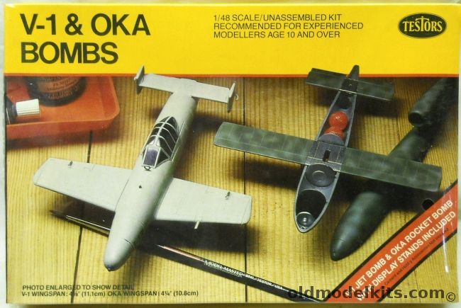 Testors 1/48 V-1 and Oka Bombs-  (Ohka Mk.II MYX-7), 626 plastic model kit