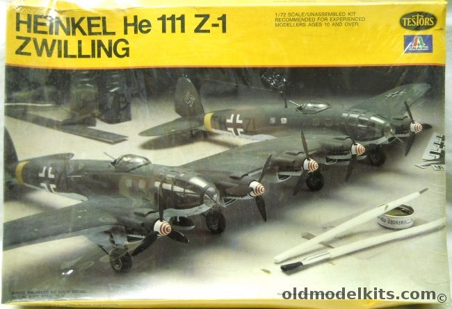 Testors 1/72 Heinkel He-111 Z-1  Zwilling Glider Tug - Russian Summer/Winter 1943, 867 plastic model kit