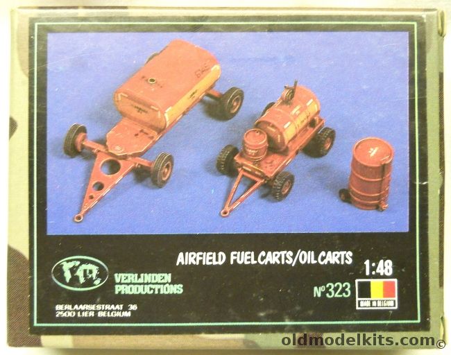 Verlinden 1/48 Airfield Fuel Carts Oil Carts, 323 plastic model kit