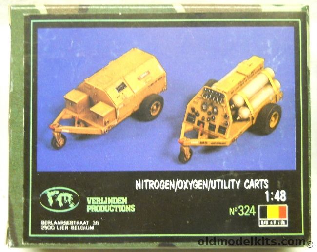 Verlinden 1/48 Nitrogen Oxygen Utility Carts, 324 plastic model kit