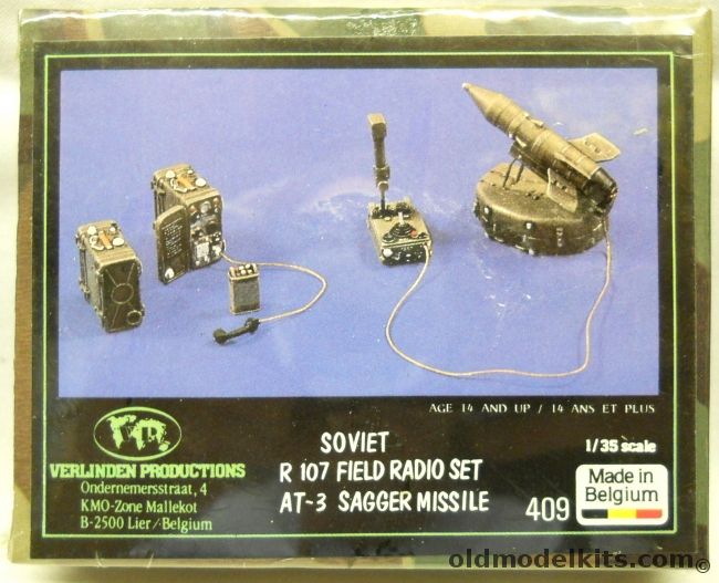 Verlinden 1/35 Soviet R-107 Field Radio Set And AT-3 Sagger Missile - 9M14 Malyutka, 409 plastic model kit