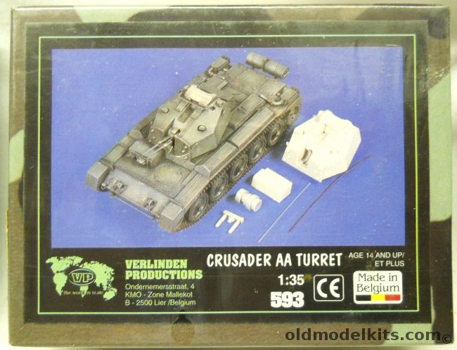 Verlinden 1/35 Crusader AA Turret - Conversion Kit, 593 plastic model kit
