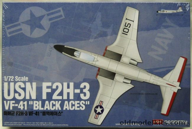 Academy 1/72 F2H-3 Banshee - US Navy VF-41 Black Aces / VF-31 1956 / VMF-214 Black Sheep 1957 / VF-52 1958 / Canada VF-870 1956 / Same 1958 / VF-871 1958 - (F2H3), 12548 plastic model kit
