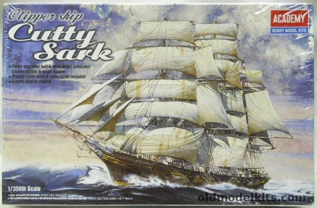 Academy 1/350 Cutty Sark Clipper Ship - With Sails, 14110 plastic model kit