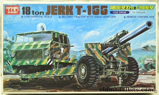 Academy 1/48 18 Ton Jerk T-55 - Motorized - (Tractor and 155mm Howitzer) - (ex Arri / Long Tom), 1500 plastic model kit