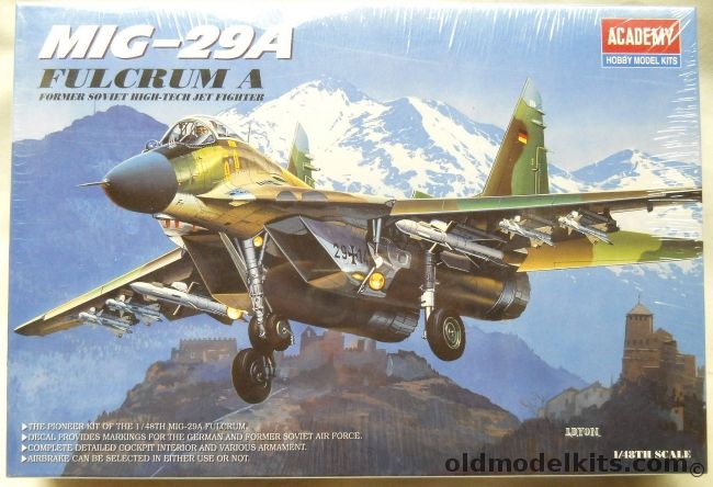 Academy 1/48 Mig-29A Fulcrum A - Luftwaffe or USSR, 2116 plastic model kit