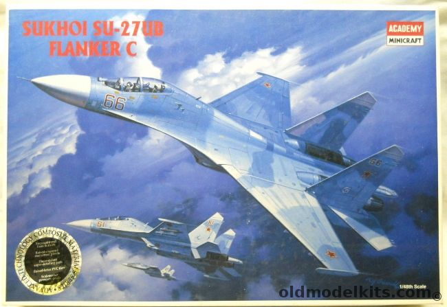 Academy 1/48 Sukhoi Su-27UB Flanker C - (Su-27), 2140 plastic model kit