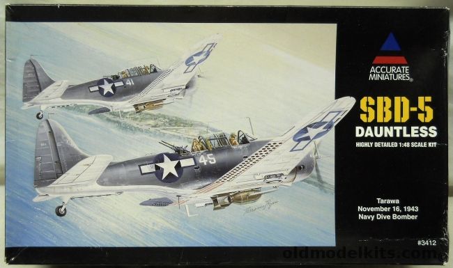 Accurate Miniatures 1/48 Douglas SBD-5 Dauntless - VB-16 USS Lexington (CV16) November 19 1943 At Tarawa, 3412 plastic model kit