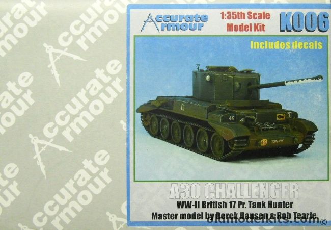Accurate Armour 1/35 A30 Challenger - WWII British 17 Pr Tank Hunter, K006 plastic model kit