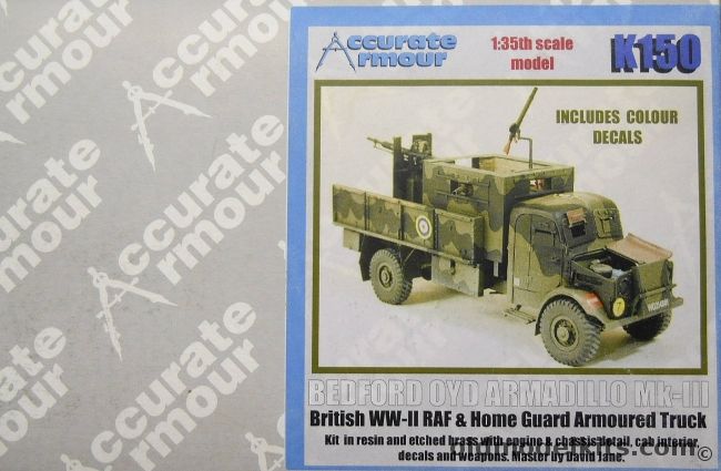 Accurate Armour 1/35 Bedford OYD Armadillo Mk-II, K150 plastic model kit