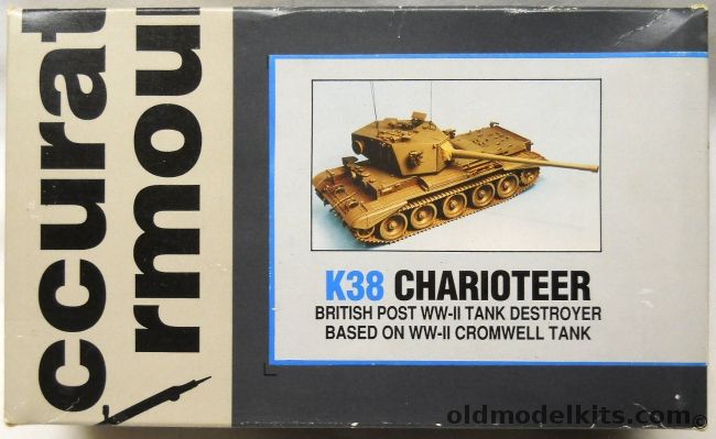 Accurate Armour 1/35 Charioteer Full Kit - British Post WWII Tank Destroyer Based On The WWII Cromwell Tank, K38 plastic model kit