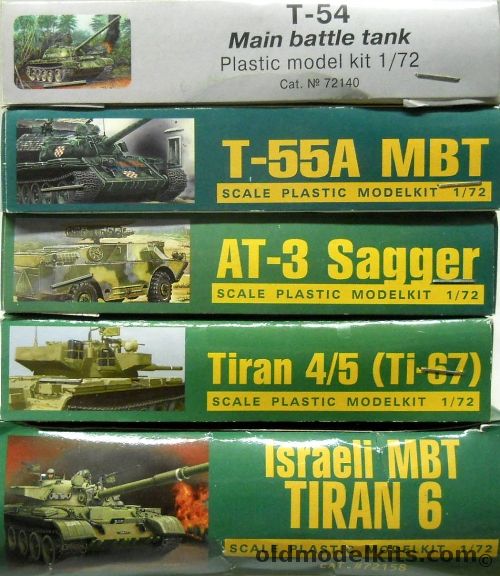 Ace 1/72 T-54 MTB / T-55A MTB / AT-3 Sagger SP122 ATGM Vehicle / Tiran 4/5 (Ti-67) / Tiran 6 MTB, 72140 plastic model kit