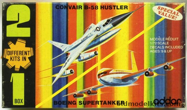 Addar 1/175 B-58 Hustler and 707 Stratotanker 367-80 Dash 80 - 2 in 1 (Ex-Comet / ex-Aurora), 904 plastic model kit