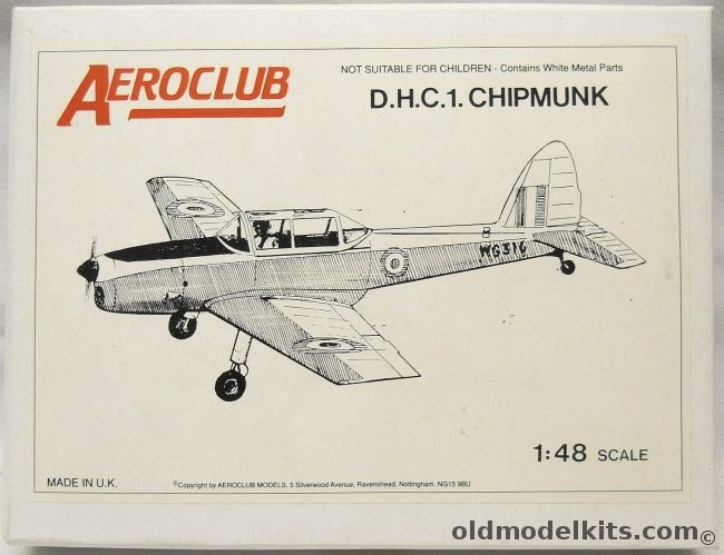 Aeroclub 1/48 DHC-1 Chipmunk - T.10 Of Royal Navy Naval Flying Grading School / T.10 Of 3 AEF Filton / T.10 Of Central Flying School / T.10 Of Leeds UAS 1960 / P-127 Of The Royal Danish Air Force, K402 plastic model kit