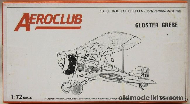 Aeroclub 1/72 Gloster Grebe plastic model kit