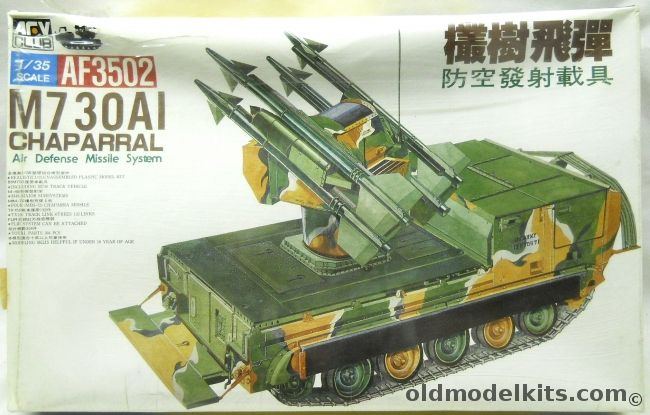 AFV Club 1/35 M730A1 Chaparral Air Defense Missile System - Land-based AIM-9 Sidewinder, 001 plastic model kit