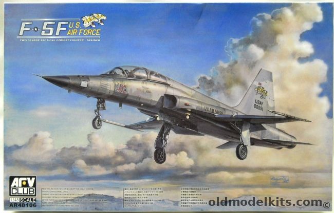 AFV Club 1/48 F-5F Two Seat Tactical Combat Fighter / Trainer - USAF / Royal Jordanian Air Force / Iran, AR48106 plastic model kit