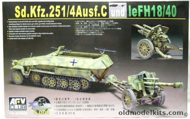 AFV Club 1/35 Sd.Kfz. 251/4 Ausf. C Plus leFH18/40 - Limited Issue, AF35S28 plastic model kit