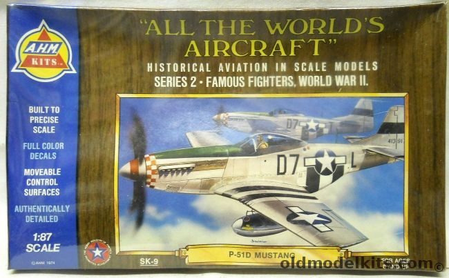 AHM 1/87 P-51D Mustang - HO Scale, SK-9 plastic model kit