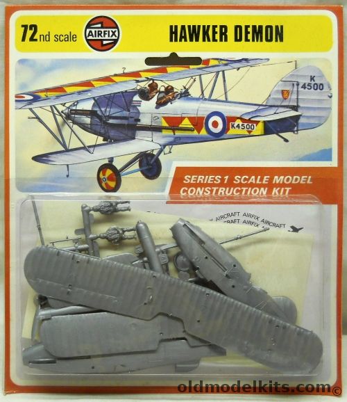 Airfix 1/72 Hawker Demon I - No. 605(F) Sq 'County of Middlesex' RAAF Northolt 1936 -  Blister Pack, 01052-4 plastic model kit