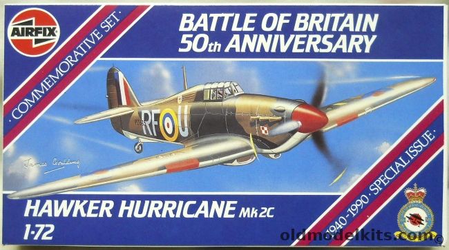 Airfix 1/72 Hawker Hurricane Mk IIC Battle Of Britain 50th Anniversary, 02096 plastic model kit