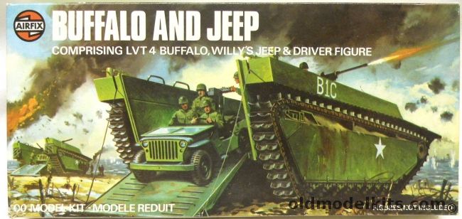 Airfix 1/76 Buffalo With Jeep - LVT(A)-2 Water Buffalo Landing Vehicle Tracked - Type Four Logo Issue, 02302-9 plastic model kit