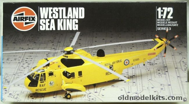 Airfix 1/72 Westland Sea King HAR3 or Mk.41 - (Seaking) - RAF No. 202 Sqn Boulmer England 1981 / Mk41 Luftwaffe SAR MFG 5 Kiel West Germany 1983, 03043 plastic model kit