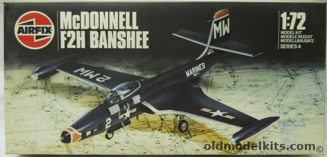 Airfix 1/72 McDonnell F2H Banshee - Builds F2H-2P or F2H-2 - VMJ-1 or VF-172, 04023 plastic model kit