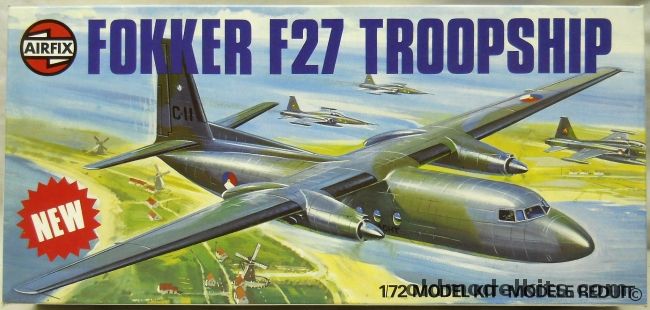 Airfix 1/72 Fokker F-27 Troopship - Netherlands Air Force, 05003-4 plastic model kit