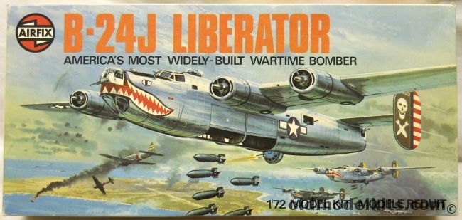 Airfix 1/72 Consolidated B-24J Liberator With Two Microscale Decal Sheets -  Airfix Decals For USAAF 445th BG, 05006-3 plastic model kit