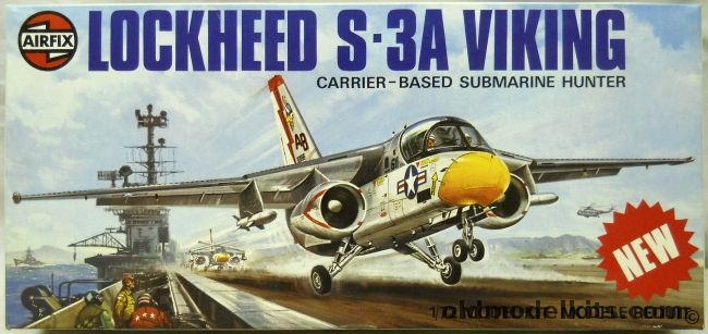 Airfix 1/72 Lockheed S-3A Viking - VS-21 USS John F. Kennedy or VS-28 USS America, 05014-4 plastic model kit