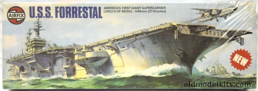 Airfix 1/600 USS Forrestal CV-59 Aircraft Carrier, 10201-8 plastic model kit