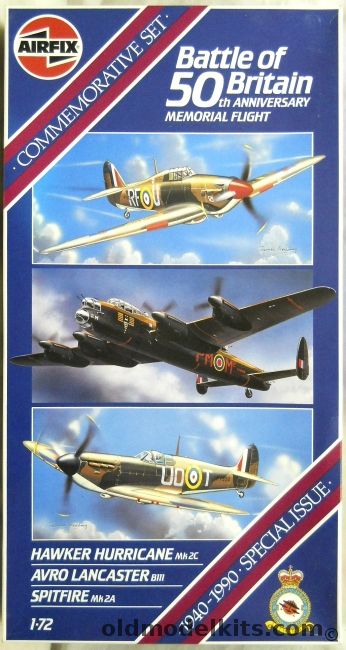 Airfix 1/72 Hurricane Spitfire Lancaster Battle of Britain 50th Anniversary, 10999 plastic model kit