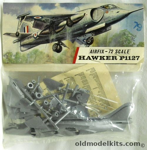 Airfix 1/72 Hawker P1127 - (Harrier) - T3 Bagged Issue, 113 plastic model kit