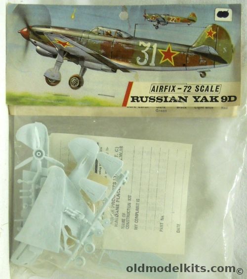 Airfix 1/72 Yak-9D - Type Three Logo Bagged, 114 plastic model kit