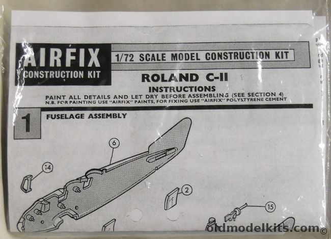Airfix 1/72 Roland C11 Walfisch - Oblt. Von Schleich's Aircraft from Field Flieger Abteilung 2b 1916-1917 - (C-11) - Bagged, 120 plastic model kit