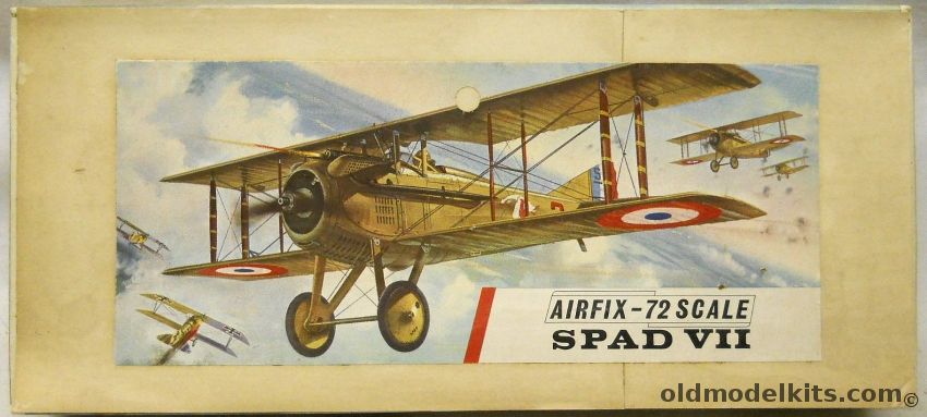 Airfix 1/72 TWO Spad VII - Guynemer 1917, 129 plastic model kit